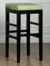 Sonata 26" Stationary Barstool in Green Microfiber / Black - Armen Living - LCSTBAMFGR26