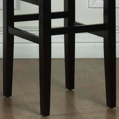 Sonata 26" Stationary Barstool in Red Microfiber / Black - Armen Living - LCSTBAMFRE26