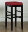 Sonata 26" Stationary Barstool in Red Microfiber / Black - Armen Living - LCSTBAMFRE26