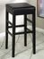 Sonata 30" Stationary Barstool in Black Leather - Armen Living - LCSTBABLBL30