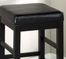 Sonata 30" Stationary Barstool in Black Leather - Armen Living - LCSTBABLBL30