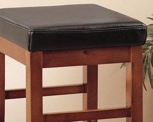Sonata 30" Stationary Barstool in Brown Leather - Armen Living - LCSTBACHBR30