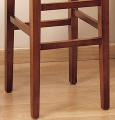 Sonata 30" Stationary Barstool in Brown Leather - Armen Living - LCSTBACHBR30