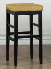 Sonata 30" Stationary Barstool in Yellow Microfiber / Black - Armen Living - LCSTBAMFYE30