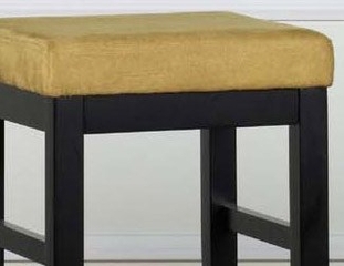 Sonata 30" Stationary Barstool in Yellow Microfiber / Black - Armen Living - LCSTBAMFYE30