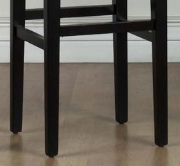 Sonata 30" Stationary Barstool in Yellow Microfiber / Black - Armen Living - LCSTBAMFYE30