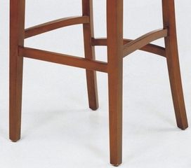 Sonora Stationary Barstool in Brown Leather / Cherry - Armen Living - LCSNBACHBR