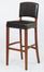 Sonora Stationary Barstool in Brown Leather / Cherry - Armen Living - LCSNBACHBR