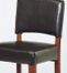 Sonora Stationary Barstool in Brown Leather / Cherry - Armen Living - LCSNBACHBR