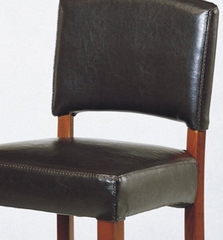 Sonora Stationary Barstool in Brown Leather / Cherry - Armen Living - LCSNBACHBR30