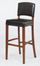 Sonora Stationary Barstool in Brown Leather / Cherry - Armen Living - LCSNBACHBR30