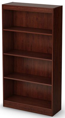 South Shore Axess Bookcase with 4 Shelves in Royal Cherry - 7246767C