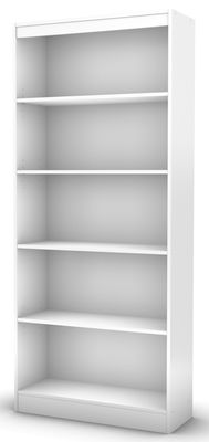 South Shore Axess Pure White Bookcase with Five Shelves - 7250768C