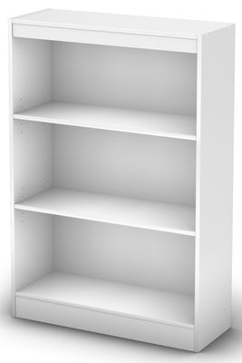 South Shore Axess Pure White Bookcase with Three Shelves - 7250766C