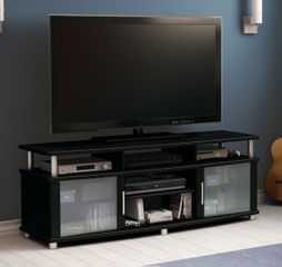 South Shore City Life 59" TV Stand in Pure Black - 4270677