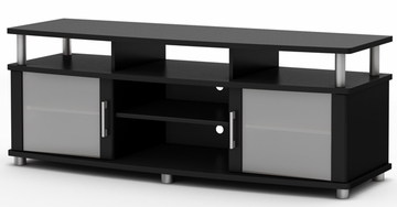 South Shore City Life 59" TV Stand in Pure Black - 4270677