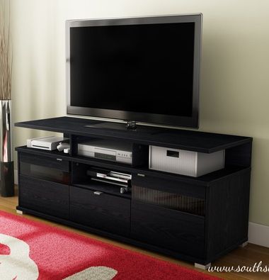 South Shore City Life II Black Oak TV Stand - 4147676
