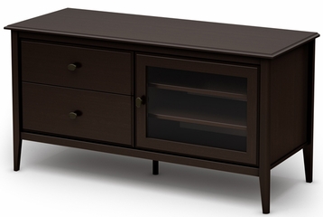 South Shore Crescendo Transitional 49" TV Stand in Chocolate - 4759677