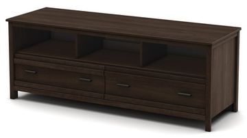 South Shore Exhibit 60" Transitional TV Stand in Mocha - 4479677