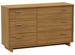 South Shore Flynn 6 Drawer Dresser in Harvest Maple - 3226027