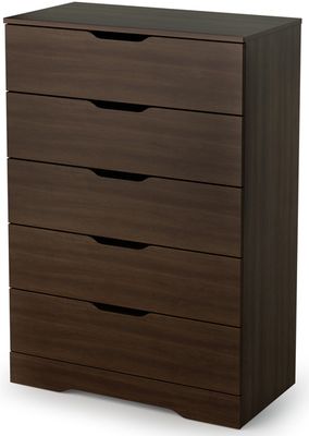 South Shore Holland Contemporary Drawer Chest in Mocha - 3379035