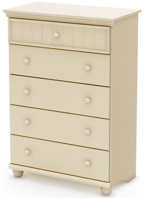 South Shore Hopedale 5 Drawer Chest in Ivory - 3711035