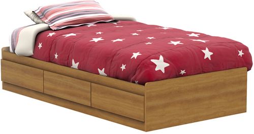 South Shore Jumper Twin Mates Bed with 3 Drawers in Harvest Maple - 3326212