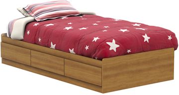 South Shore Jumper Twin Mates Bed with 3 Drawers in Harvest Maple - 3326212