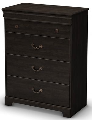 South Shore Quilliams Drawer Chest in Ebony - 3377034