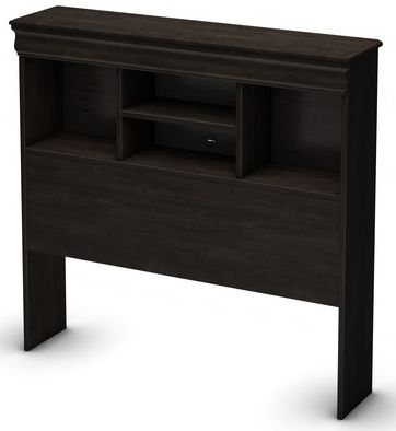 South Shore Quilliams Twin Bookcase Headboard in Ebony - 3377098