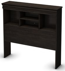 South Shore Quilliams Twin Bookcase Headboard in Ebony - 3377098