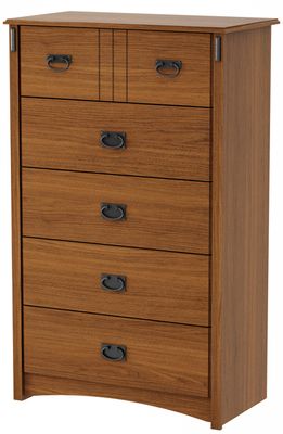South Shore Tryon 5 Drawer Chest in Roasted Oak - 3791035