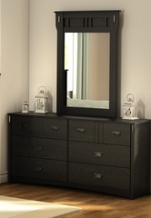 South Shore Tryon Traditional 6 Drawer Dresser in Black Oak - 3747010