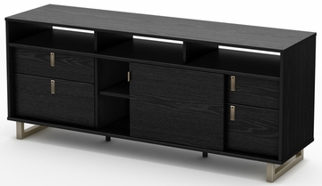 South Shore Uber 61" TV Stand in Black Oak - 4347678