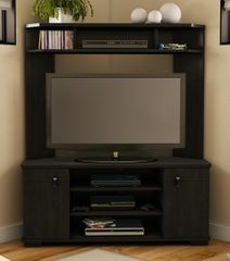 South Shore Vertex Transitional Corner TV Unit in Ebony - 4277629