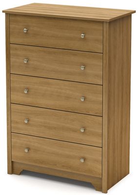 South Shore Vito Transitional 5 Drawer Chest - Harvest Maple - 3126035