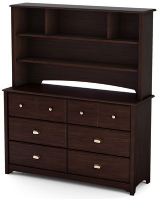 South Shore Willow Transitional Dresser with Hutch - 3339072