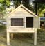 Southern Dome Rabbit Hutch in Natural Cedar - NewAgeGarden - ECORH202