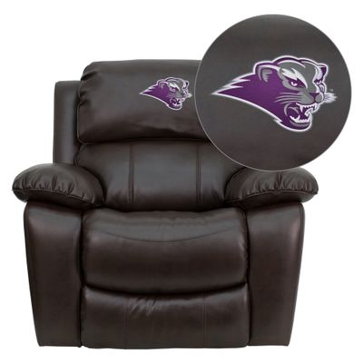 Southwest Baptist University Bearcats Brown Leather Rocker Recliner - MEN-DA3439-91-BRN-41072-EMB-GG
