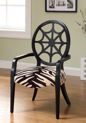 Spider Back Black Accent Chair - 900525