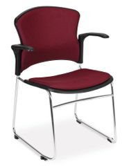 Stacking Chair - MultiUse Fabric Seat and Back Stacker (Set of 4) - OFM - 310-FA-SET