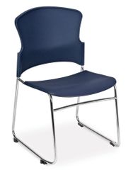 Stacking Chair - MultiUse Plastic Seat and Back Stacker (Set of 4) - OFM - 310-P-SET