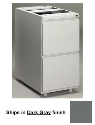 Stationary File Cabinet in Dark Gray - Mayline Office Furniture - P242GV5