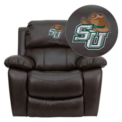Stetson University Hatters Leather Rocker Recliner - MEN-DA3439-91-BRN-41075-A-EMB-GG