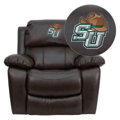 Stetson University Hatters Leather Rocker Recliner - MEN-DA3439-91-BRN-41075-A-EMB-GG