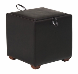 Storage Ottoman with Tray in Dark Brown - Office Star - MET817
