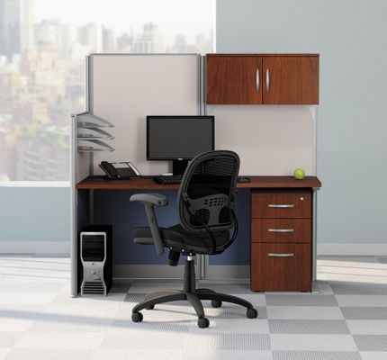 Straight Workstation Set 1 - Office-in-an-Hour Collection - Bush Office Furniture - OIAH-SET-1