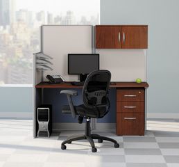 Straight Workstation Set 1 - Office-in-an-Hour Collection - Bush Office Furniture - OIAH-SET-1