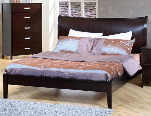 Stuart Queen Platform Bed in Cappuccino - 200300Q