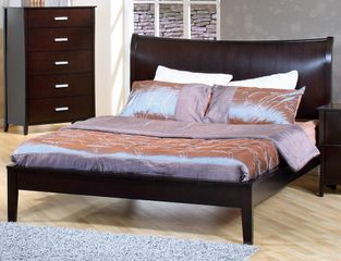 Stuart Queen Platform Bed in Cappuccino - 200300Q